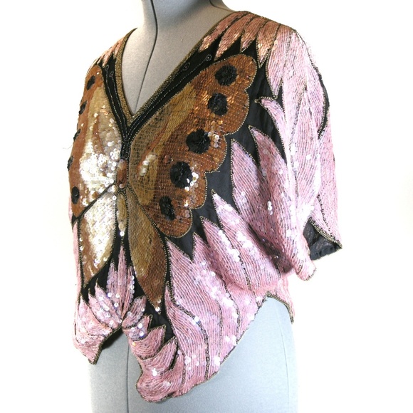 Vintage Swee Lo butterfly top - Picture 2 of 8